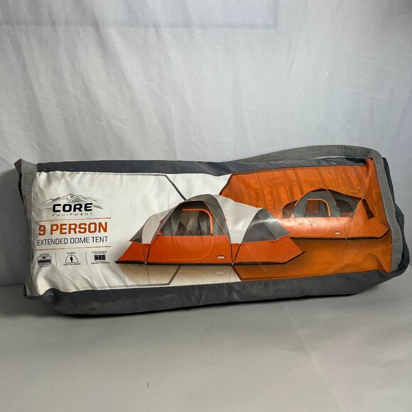 CORE 9 Person Extended Dome Tent - 16' x 9' with carrying bag - Picture 1 of 3